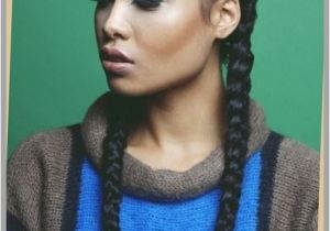 Two Big Braids Hairstyles Two Long Cornrows Super Quick Protective Style