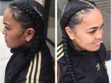 Two Braid Hairstyles with Weave Two Braids Hairstyles
