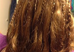 Two Strand Braid Hairstyle Waterfall Braid then Braid the Strands that "waterfall" then Curl