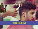 U Hair Cutting Video Fire Haircut In New Delhi