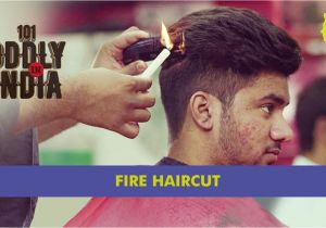 U Hair Cutting Video Fire Haircut In New Delhi