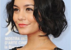 Vanessa Hudgens Bob Haircut Vanessa Hudgens Latest Haircut Short Black Wavy Bob Cut