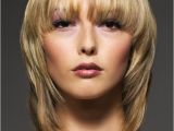 Vertical Bob Haircut Blonde Medium Length Hairstyle with soft Contours and