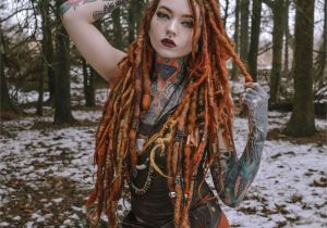 Viking Hairstyles for Women Hair Dreads Dreadstyles Dreadlocks Girlswithdreads Tattooed