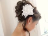 Vintage Flower Girl Hairstyles Brides Hair Flower I Would Like It with orange Flower