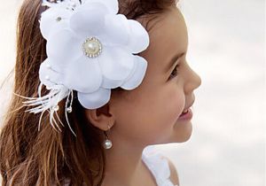 Vintage Flower Girl Hairstyles Wedding Party High Quality Fashion Plume Pearl Kids Lace Headwear