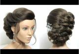 Wedding Bun Hairstyles Youtube Braided Bun Hairstyle Easy Updo Tutorial for Medium Long Hair