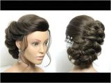 Wedding Bun Hairstyles Youtube Braided Bun Hairstyle Easy Updo Tutorial for Medium Long Hair