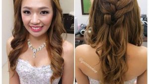 Wedding Dinner Hairstyle Wedding Dinner Makeup & Hairdo Princess Braided Wavy