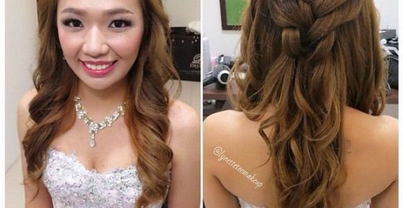 Wedding Dinner Hairstyle Wedding Dinner Makeup & Hairdo Princess Braided Wavy