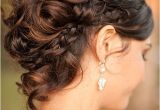 Wedding Hairstyles Braids Curls Curly Wedding Updos Curly Wedding Updo with Braid