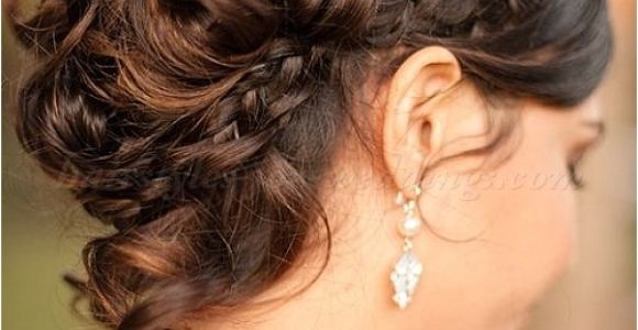 Wedding Hairstyles Braids Curls Curly Wedding Updos Curly Wedding Updo with Braid