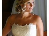 Wedding Hairstyles Curly Hair Veil Romantic Bridal Hair Low Updo Curls with Veil Hairstyle by Dana