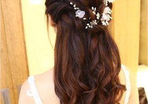 Wedding Hairstyles Down Straight Pretty Half Up Half Down Hairstyles Partial Updo Wedding Hairstyle