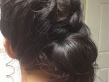Wedding Hairstyles Down to One Side My Bridesmaid Hair A Braid Down the Side Into A Low Side Bun with