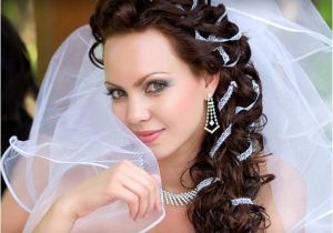 Wedding Hairstyles for Curly Hair with Veil Romantic Bridal Hairstyles 365greetings