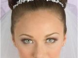 Wedding Hairstyles Half Up with Tiara and Veil Wedding Hairstyles with Veil Underneath