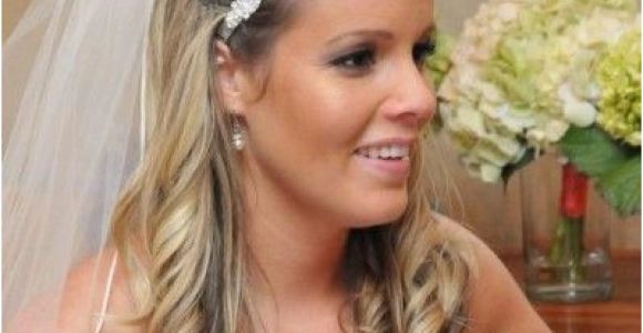 Wedding Hairstyles Long Hair Half Up Veil Wedding Hair Half Up with Flower and Veil Wedding Diary