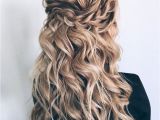 Wedding Hairstyles Long Hair Part Up Part Down Partial Updo Bridal Hairstyle Half Up Half Down Wedding Hairstyles