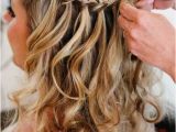 Wedding Hairstyles Long Thick Hair Loose Curls with A Simple but Elegant Braid Detail Makes the Perfect