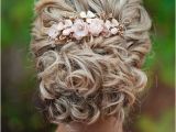 Wedding Hairstyles Rose Bridal Hair B with Rose Gold Wire and Handmade Floral Fabric