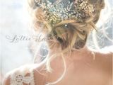 Wedding Hairstyles Rose Gold Antique Gold Silver Rose Gold Boho Headpiece Opal Flower