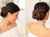 Wedding Hairstyles Tutorial Youtube 2 Minute Elegant Bun Hair Tutorial