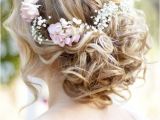 Wedding Hairstyles Updos with Flowers Wavy Curly Updo Wedding Hairstyle with Flower Crown I Like the