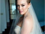 Wedding Hairstyles Veil Underneath Love the High Bun with Veil Underneath Love Hilary Duff