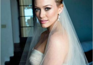 Wedding Hairstyles Veil Underneath Love the High Bun with Veil Underneath Love Hilary Duff