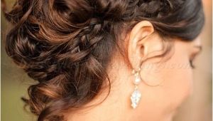 Wedding Hairstyles with Braids and Curls Curly Wedding Updos Curly Wedding Updo with Braid