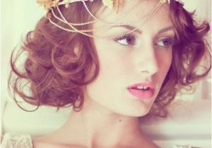 Wedding Hairstyles with Headband and Curls Bridal Hairstyles for Women with Short Curly Hair Women