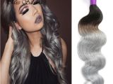 Wet N Curly Hairstyles Grey Wet and Wavy Virgin Brazilian Ombre Hair Extensions Gray