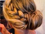 Womens Hairstyles Hair Up Braids Braided Side Bun Hairstyle for Women with Thi… Hair